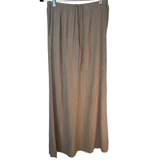 2/$30 ZARA XS Dark Beige Crinkle Textured Fabric Flowy Gauchos - Picture 11 of 15